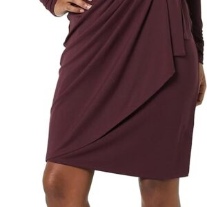 womens long sleeve classic wrap dress available in plus size